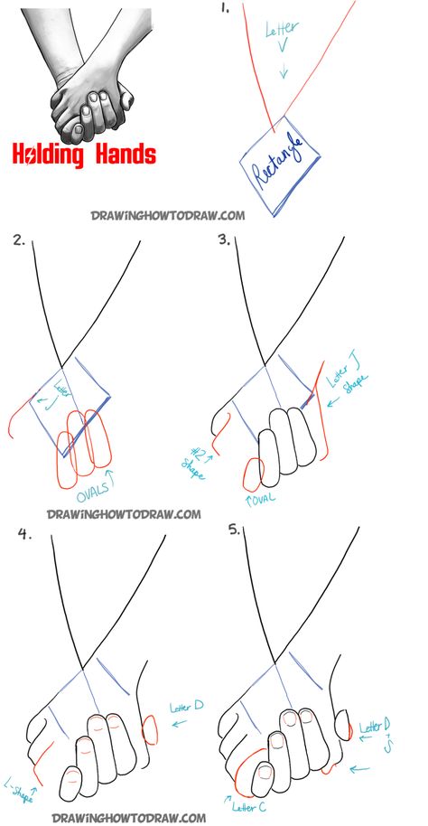 How to Draw Holding Hands with Easy Step by Step Drawing Tutorial - How to Draw Step by Step Drawing Tutorials #drawing #ideas #sketches #art Trin For Trin Tegning, Beautiful Pencil Drawings, Kraf Kertas, Draw Hands, Drawing Hands, How To Draw Steps, Výtvarné Reference, Seni Dan Kraf, Hand Reference