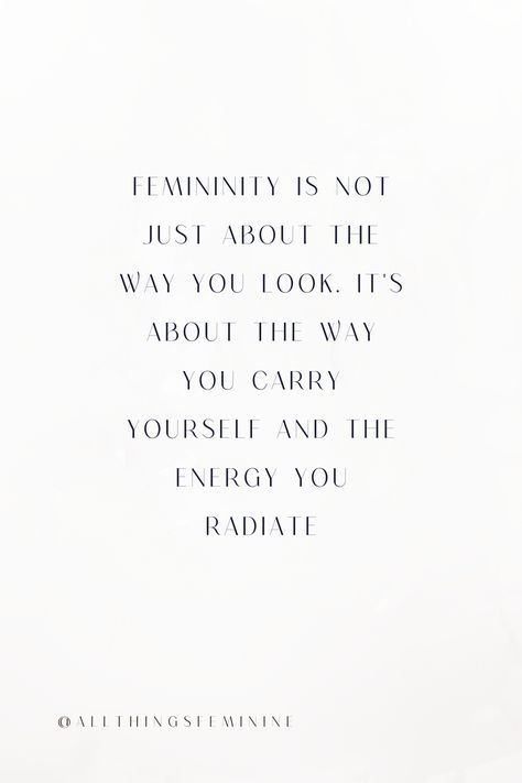 Step into your feminine energy and radiate #quotesaboutfemininewomen #quoteoftheday @Allthingsfeminineposts #HighValueWomen #FeminineEnergy
#EmpoweredWomen #SelfLoveJourney
#WomenEmpowerment #SelfConfidence
#FemininePower #StrongWomen
#SelfImprovement #PersonalGrowth
#InnerBeauty #ConfidentWomen
#FeminineWisdom #WomenInLeadership
#FemaleEmpowerment #SelfCareSunday
#MindsetShift #GirlPower
#WomenSupportingWomen
#WomenInspiringWomen Being Feminine Quotes, Embracing Femininity Quotes, Womanhood Quotes Strength, Feminine Quotes Happiness, Femininity Definition, Feminine Beauty Quotes, Quotes On Femininity, Feminine Empowerment Quotes, Feminine Inspirational Quotes