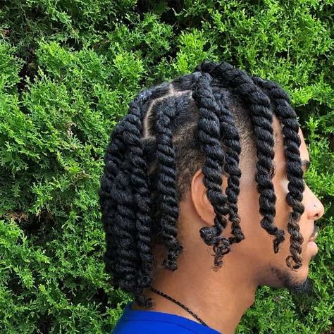 20 Two Strand Twists for Men (2020 Coolest Trends) – HairstyleCamp Twist Men, Two Strand Twist Hairstyles, Mens Twists Hairstyles, Hair Twists Black, Braid Styles For Men, Male Hairstyles, Curly Hair Fade, Cornrow Hairstyles For Men, Two Strand Twists