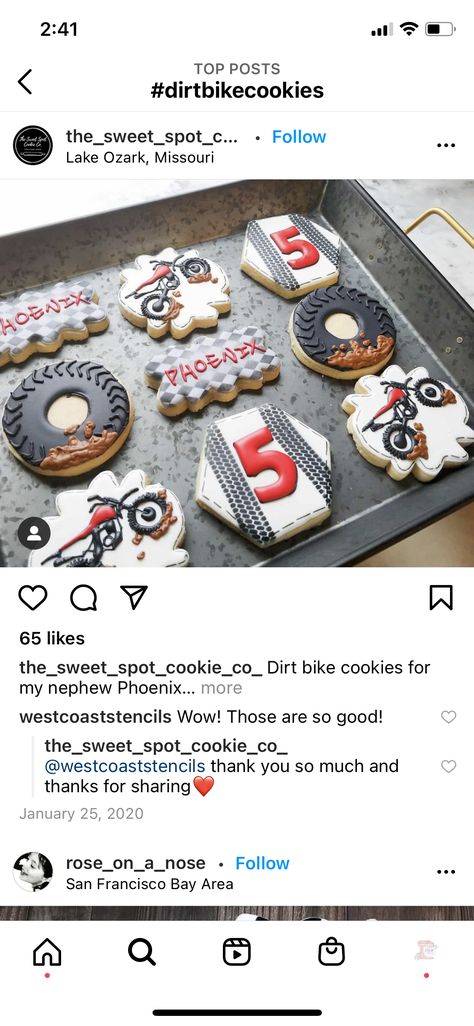 Dirt Bike Cookies Decorated, Dirt Bike Cookies, Bike Cookies, Lumberjack Cookies, Dirt Bike Birthday Party, Monster Truck Cookies, Bike Birthday Party, Truck Cookies, Dirt Bike Party