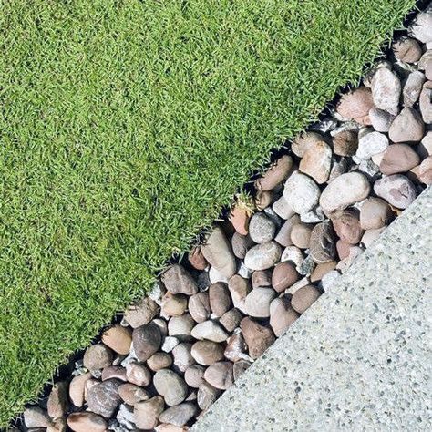 Top 40 Best Stone Edging Ideas - Exterior Landscaping Designs Stone Edging Ideas, Rock Edging, Landscape Edging Stone, Driveway Edging, Exterior Landscaping, Border Garden, Patio Edging, Stone Landscape, Stone Edging