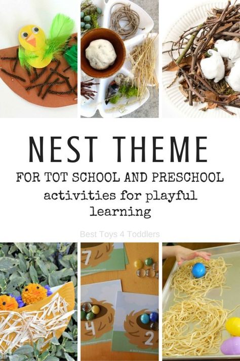 Best Toys 4 Toddlers - Nest theme for tot school and preschool with week long play and learning based activities and printable planner Tot School Themes, Letter N Activities, Letter B Activities, Spring Preschool, Preschool Letters, Best Toys, Bird Theme, Forest School, Tot School