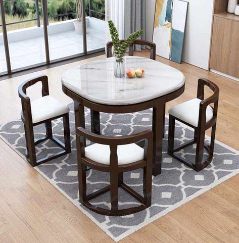 Karois CL22 Modern Minimalist Marble Home Rectangular Creative Solid Wood Round Dining Table|Dining Tables| - AliExpress Cheap Dining Tables, Granite Dining Table, Modern Kitchen Furniture, Marble Dining Table Set, Space Saving Dining Table, Wooden Dining Table Designs, Small Table And Chairs, Dining Tables And Chairs, Round Wood Dining Table