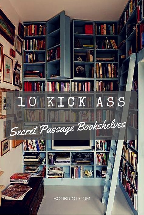 Dold Dörr, Gömda Rum, Skjulte Rum, Secret Passage, Lots Of Books, Awkward Situations, Secret Passages, Secret Passageways, Bookcase Door