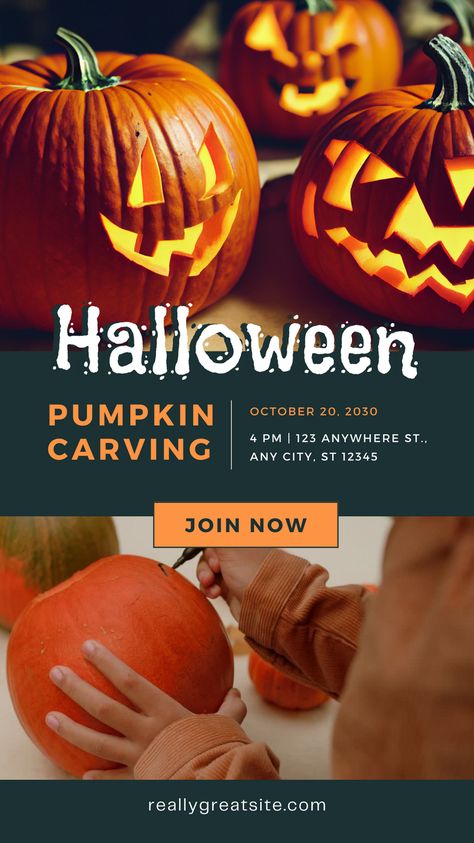 See more templates in my Canva portfolio 👉 https://www.canva.com/p/olegnik/ ⭐️ This design meets the following characteristics:pumpkin pumpkin carving halloween video creative orange workshop Creative Pumpkin Carving Ideas, Funny Pumpkin Carvings, Unique Pumpkin Carving Ideas, Cute Pumpkin Carving, Creative Pumpkin Carving, Amazing Pumpkin Carving, Easy Pumpkin Carving, Pumpkin Carving Designs, Pumpkin Carving Ideas