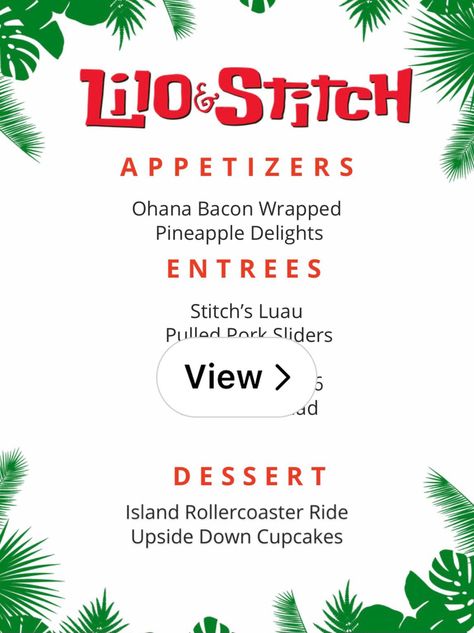 Lemon8 · cute lilo & stitch movie + dinner idea · @Hailey Michelle Movie Dinner, Bacon Wrapped Pineapple, Lilo And Stitch Movie, Pineapple Delight, Movie Night Theme, Stitch Movie, Night Theme, Dinner Idea, Lilo Stitch