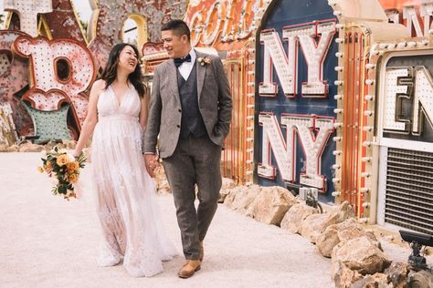 Vegas Elopement Photography, Neon Museum Las Vegas, Las Vegas Bride, The Neon Museum, Ace Hotel Palm Springs, Vegas Bride, Las Vegas Wedding Photography, Museums In Las Vegas, Neon Museum