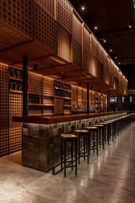 Japanese Restaurant Design, Japanese Bar, Desain Pantry, Bar Interior Design, Back Bar, Bar Interior, Bar Design Restaurant, Sushi Bar, Restaurant Interior Design