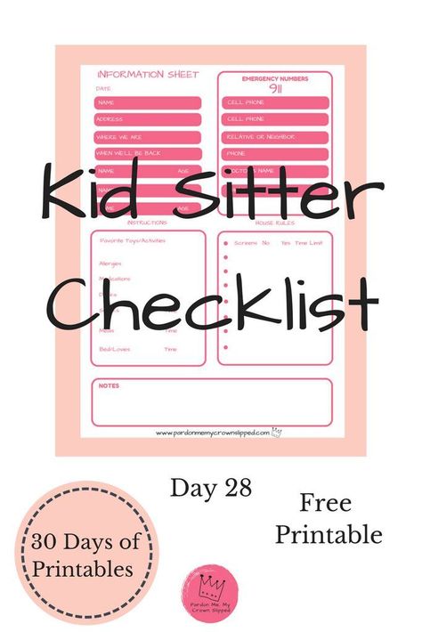 Use this babysitter checklist whether going out for the evening or out of town on that vacation you've been planning over the last few days? Babysitter Checklist Printable, Babysitter Checklist, Family Binder, Checklist Printable, Parenting Plan, Relationship Posts, Parenting Classes, Printable Checklist, Budget Saving