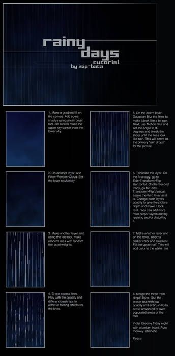 How To Draw Rain Digital, How To Draw Rain Digital Art, How To Paint Rain Digital, Rain Puddle Drawing, Drawing Water Digital Art, Raining Background Drawing, Rainy Digital Art, Rainy Background Drawing, Rain Tutorial Digital