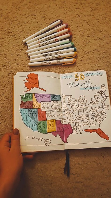 Couples Travel Journal, Travel Bucket List Scrapbook, Bujo Travel Bucket List, Bucket List Scrapbook Layout, Bucket List Scrapbook Ideas, Bullet Journal Travel Page, Bulett Journal Page Ideas List, Bucket List Design Layout, Travel Bucket List Bullet Journal