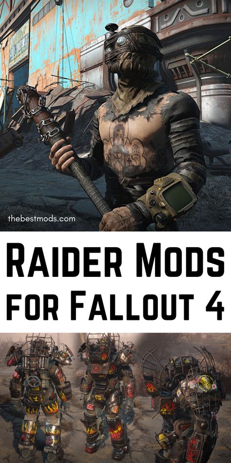 Update Your Raiders with These Mods in Fallout 4. Raider Overhaul Restored Content I Super Mutant Redux patch. Sanctuary Dead Raider and Dog Removed Raiders Fallout, Fallout 4 Raider, Raider Fallout Concept Art, Fallout Enclave Power Armor, Fallout 3 Power Armor, Raider Armor Fallout, Fallout Raider, Fallout 4 Mods, Fallout T-65 Power Armor