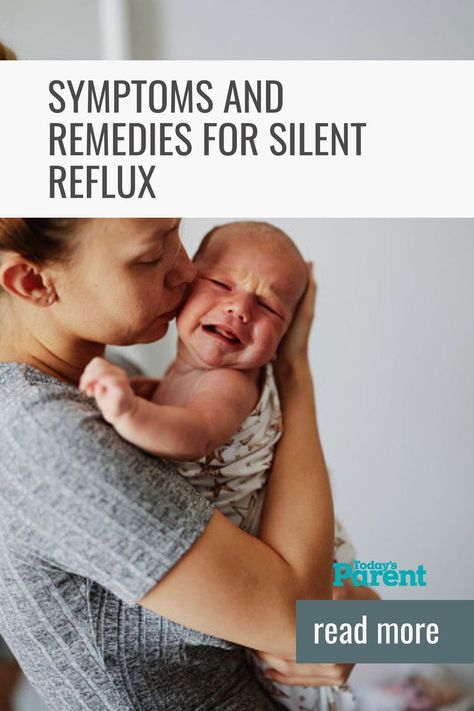 Woman wearing a grey shirt holding crying upset baby. Reflux In Babies, Silently Suffering, Baby Reflux, Silent Reflux, Baby Remedies, Reflux Remedies, Reflux Baby, Kids Health, The Signs