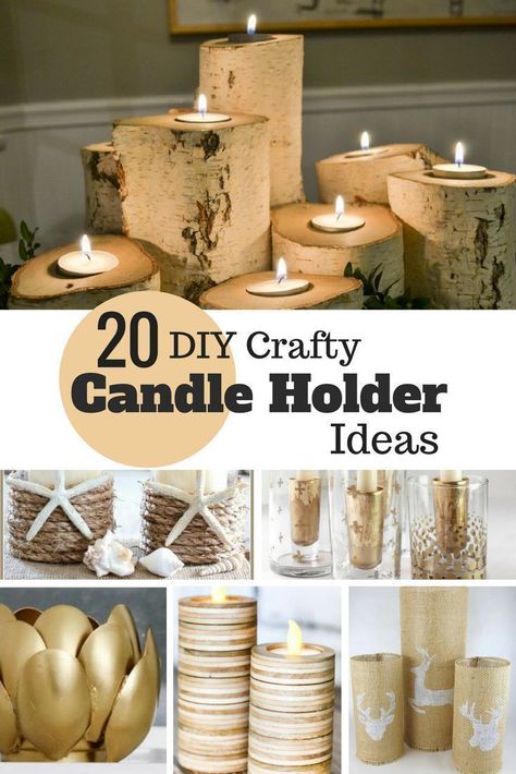 I'm in love with these DIY Crafty Candle Holder ideas! Especially the one made out of plastic spoons! Genius. #diycandles #diy Candle Holder Ideas, Diy Candle Holder, Pink Dorm, Craft Things, Farmhouse Side Table, Diy Candle Holders, Cute Dorm Rooms, Diy Candle, Plastic Spoons