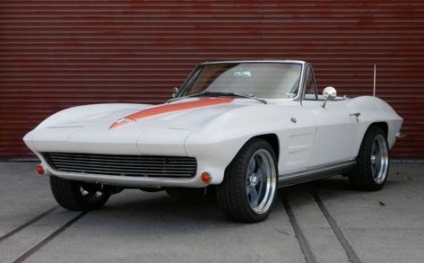 1964 Corvette, White Corvette, Dover White, Corvette Convertible, Fast Car, Aftermarket Wheels, White On White, Door Trims, Barn Finds