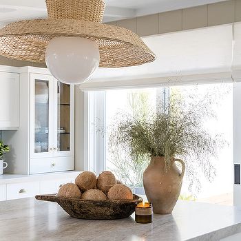 Angled Kitchen, Marble Top Kitchen Island, Bali Interiors, Pure Salt Interiors, Kitchen Peninsula, Plank Ceiling, Black Kitchen Island, Pure Salt, White Kitchen Island