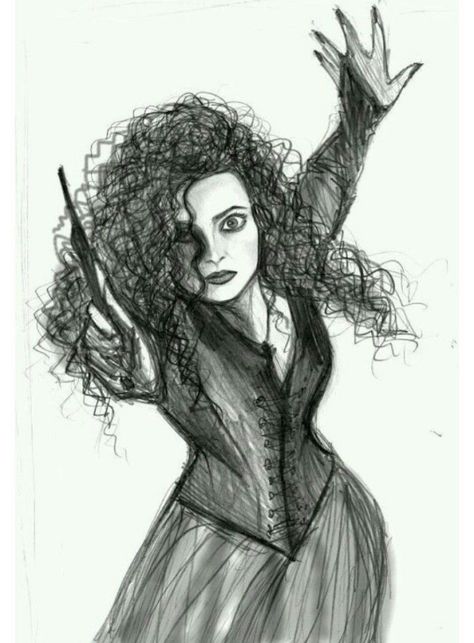 40 Easy Harry Potter Drawings Ideas - Hobby Lesson Beatrix Lestrange, Harry Potter Sketch, Harry Potter Art Drawings, Art Harry Potter, Desenhos Harry Potter, Harry Potter Artwork, Images Harry Potter, Bellatrix Lestrange, Harry Potter Drawings