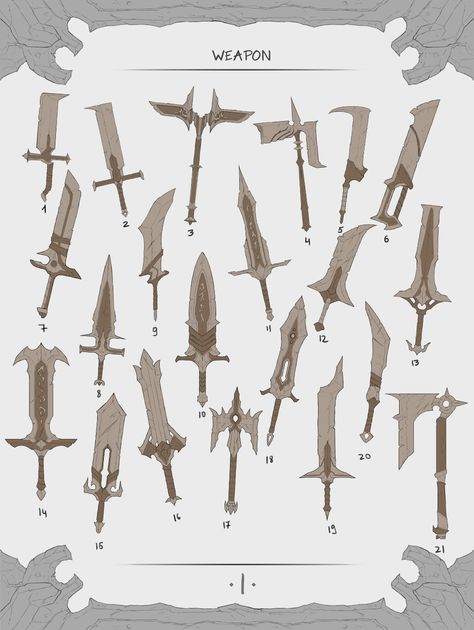 Types Of Swords, 다크 판타지, Cool Swords, Prop Design, Armor Concept, Fantasy Character Design, Swords, Character Design Inspiration, Character Concept