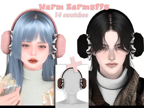 The Sims Resource - Warm Earmuffs Ts4 Cc Earmuffs, Winter Hat Sims 4 Cc, Sims 4 Cc Winter Accessories, Sims Cc Earmuffs, Sims 4 Cc Aesthetic Accessories, Sims 4 Cc Earmuffs Patreon, Sims Resource Accessories, Ts4 Earmuffs, The Sims 4 Cc Hair Clips