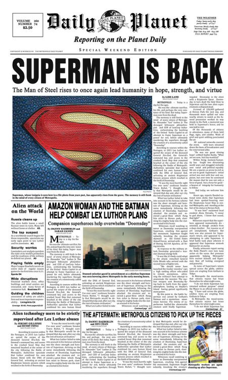 Daily Planet Daily Planet Newspaper, Freddy Freeman, Batman History, The Daily Planet, Captain Marvel Movie, Clark Superman, Planet Party, Superman Pictures, Daily Planet