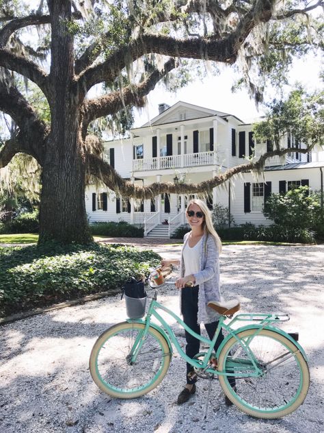 Bike Riding in Beaufort, South Carolina Fripp Island Sc, Weekend Reading, South Carolina Travel, Southern Cities, Live Oak Trees, Babymoon, Spring Trip, Pier Fishing, Ocean Beach