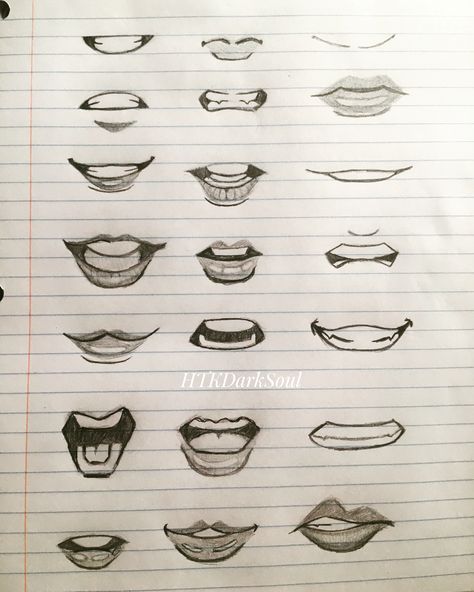 Different front view mouths. —HTKDarkSoul How To Draw Open Mouth Anime, Noses Front View Drawing, Mouth Drawing Front View, Anime Noses Front View, How To Draw Open Mouth, Anime Front View, Drawing Mouth Reference, Open Mouth Sketch, Open Mouth Drawing