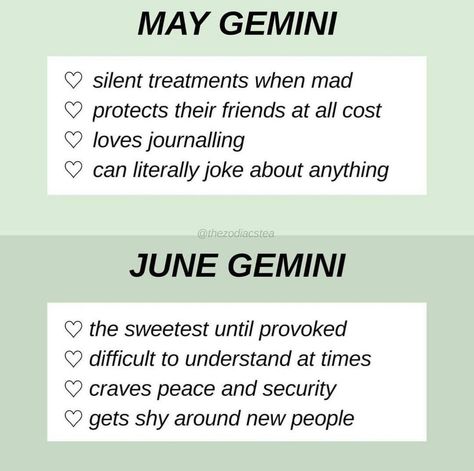 THE GEMINI TALE on Instagram: “May or June ? ♊ #TheGeminiTale” May Gemini And June Gemini, May Vs June Gemini, June Gemini Characteristics, June Gemini Quotes, Gemini With Other Signs, Gemini Username Ideas, May Gemini Vs June Gemini, Gemini As A Person, Gemini Quotes Personality