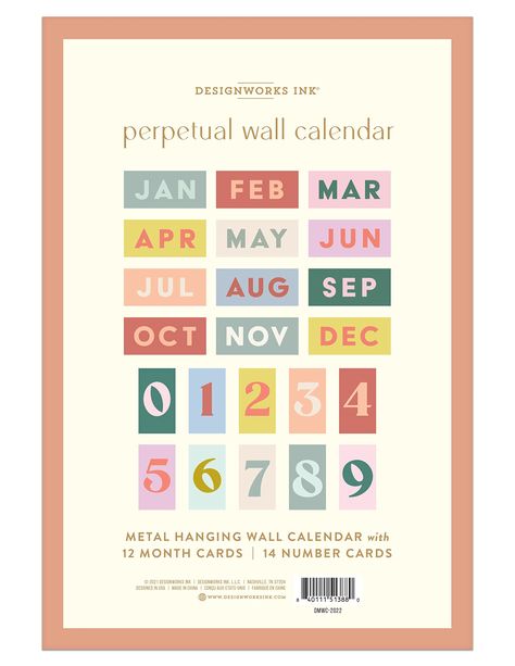 PRICES MAY VARY. INTERCHANGEABLE CARDS: Easily adjust this perpetual wall calendar with interchangeable cards to represent both the current month and day of the year. These cards are made from PVC and are stylishly designed. METAL FRAME: This perpetual wall calendar hangs on a metal frame for durability. Display it at your desk or on your wall for a fashionable, functional way to keep track of the day. Sturdy hooks are set to hold the month and day cards in place. STYLISH DESIGN: We’ve modeled o Modern Calendar, Hanging Calendar, Gift For Students, Coloring Calendar, Magnetic Calendar, 2025 Calendar, Perpetual Calendar, Number Cards, Date Cards