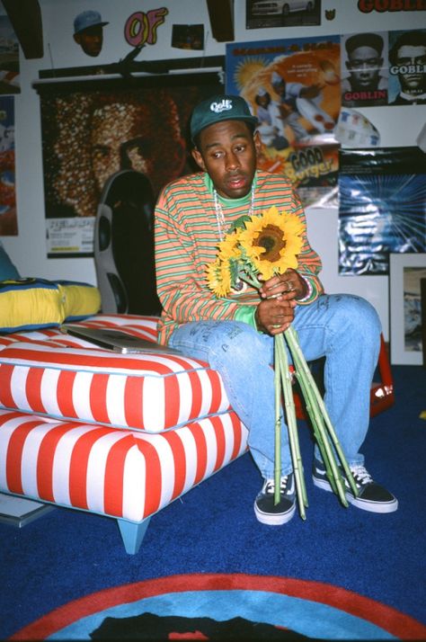 He helped me grow up in a way and his music taught me a lot, he will always be… Tyler The Creator Wallpaper, Shotting Photo, Odd Future, Golf Wang, I'm With The Band, Flower Boys, Tyler The Creator, Golf Fashion, 인물 사진