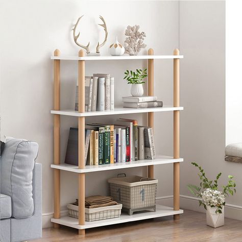 Wooden Shelving, Open Bookshelf, Free Standing Storage, White Bookshelves, Floor Storage, Open Bookshelves, White Bookcase, Shelf Bookcase, Etagere Bookcase