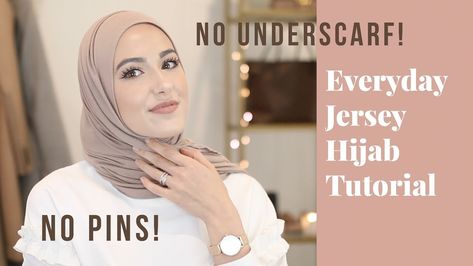 thumbnail Jersey Hijab Style Tutorials, Jersey Hijab Tutorial, Jersey Hijab Style, Under Scarf, Muslim Brides, Jersey Scarf, Turban Hijab, Simple Hijab, Hijab Style Tutorial