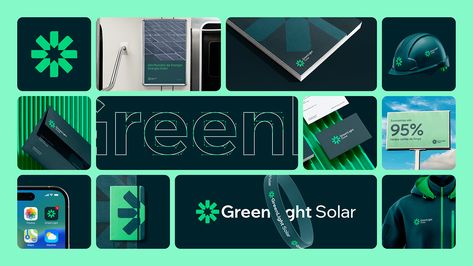 GreenLight Solar :: Behance Green Brand Identity, Green Branding, Moodboard Design, Logo Instagram, Eco Logo, Logo Presentation, Branding Inspo, Tech Branding, Brand Color Palette