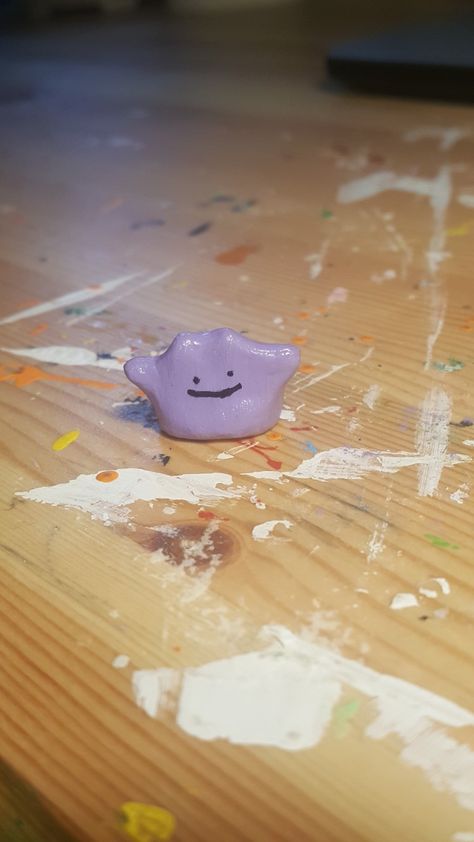 Ditto Clay, Pokemon Ditto, Pokemon Photo, Future Wardrobe, Art N Craft, Clay Art Projects, Ceramics Projects, Clay Figures, Ceramics Ideas Pottery