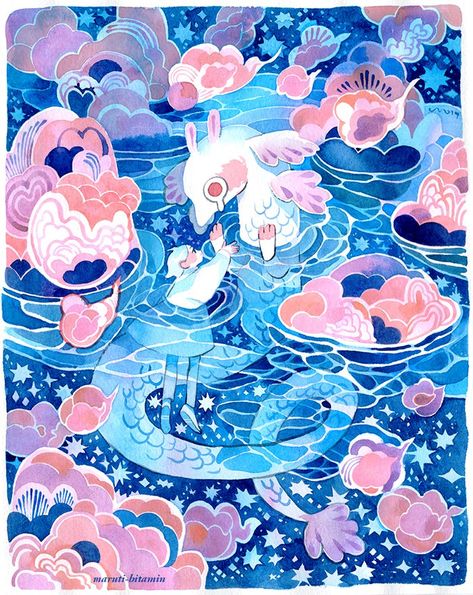 Water World, Wow Art, Watercolor And Ink, 그림 그리기, Pretty Art, Aesthetic Art, Amazing Art, Art Inspo, A Girl