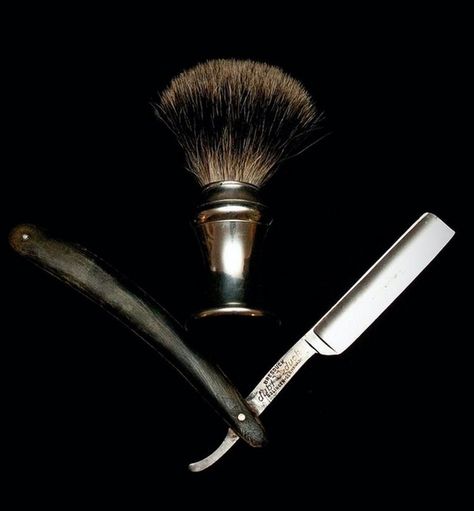 Shaved Hair Cuts, Straight Razor Shaving, Clean Shave, Art Of Manliness, Shaving Brushes, Wet Shaving, Shaving Razor, Shaving Brush, Straight Razor