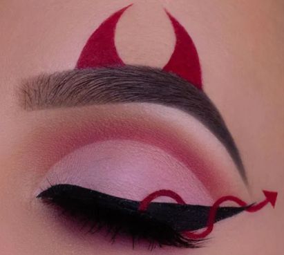 Halloween Makeup Devil, Hallowen Schminke, Nem Halloween Makeup, Pelottava Halloween, Makeup Zombie, Devil Makeup, Halloweenský Makeup, Halloween Make-up Looks, Make Up Designs