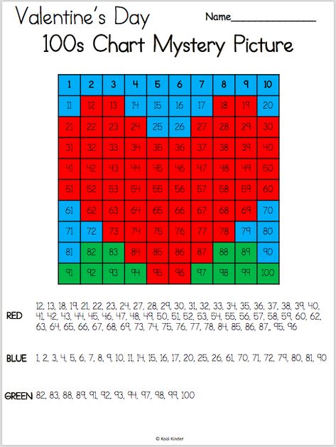 Math Mystery Pictures Free, Mystery Pictures Free, 100s Chart, Picture Heart, Valentine Bulletin Boards, Kindergarten February, Happy Valentines Day Pictures, Kindergarten Pictures, 100's Chart