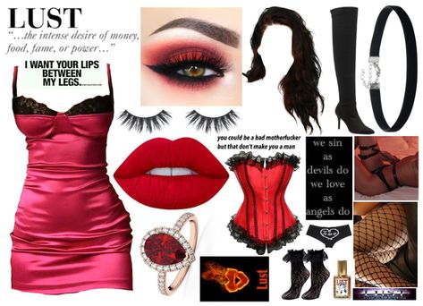 Seven Deadly Sins Outfit Ideas, Lust Costume Seven Deadly Sins, 7 Deadly Sins Halloween Costume, Seven Deadly Sins Outfits, 7 Deadly Sins Costumes, Seven Deadly Sins Costume, Heavenly Virtues, The 7 Deadly Sins, Graduation Fashion