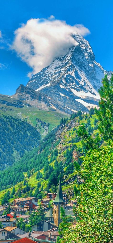 Sunrise Over Mountains, Switzerland Zermatt, Switzerland Art, Grindelwald Switzerland, Switzerland Photography, Zermatt Switzerland, Spring Landscape, Mountain Village, Newborn Babies