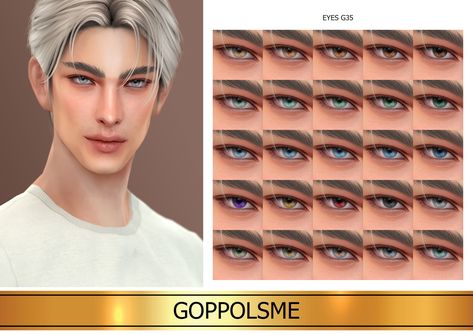 Goppolsme Eyes, Sims 4 Male Eyes, Sims 4 Cc Male Eyes, Ts4 Makeup, Ts4 Clothes, Sims 4 Hair Male, Sims 4 Male Clothes, Sims 4 Cc Eyes, Sims 4 Tsr