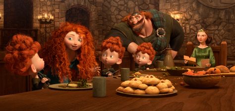 Princess Merida talking to her Brothers; Hamish, Hubert and Harris Rebelle Disney, Brave Pixar, Brave Movie, Brave 2012, Braves Party, Brave Merida, Best Movie Quotes, Princess Merida, Disney Brave