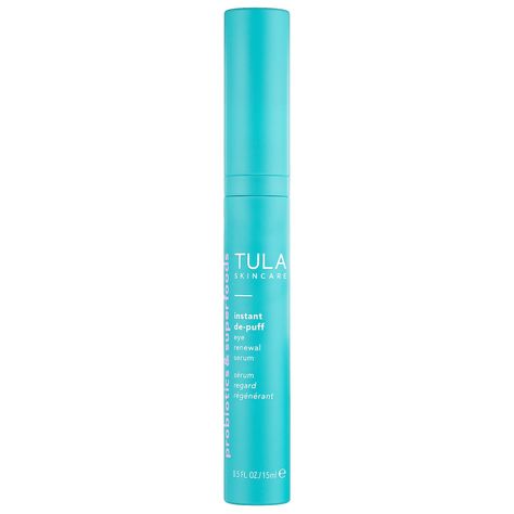 Shop TULA Skincare's Instant De-Puff Eye Renewal Serum at Sephora. This serum fights the look of dark circles and signs of aging. Skincare Sephora, Sea Algae, Oily Skincare, Tula Skincare, Firm Skin, Silk Tree, Glowing Skincare, Hydrating Moisturizer, Oily Skin Care