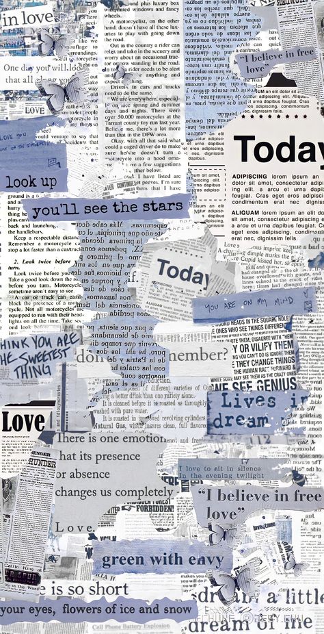 Newspaper Lockscreen, Blue Aesthetic Paper, Blue Design For Scrapbook, Journal Background Aesthetic, Aesthetic Wallpaper Journal, Fondos Vintage Aesthetic, Fondos Aesthetic Pastel, Aesthetic Wallpaper Paper, Paper Journal Background