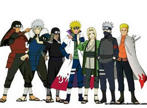 All 7 Hokages Naruto 7 Hokage, Naruto All Forms, Naruto All Hokage, All Hokage, The 4 Hokages, All Hokages, All Teams In Naruto, Itachi Mangekyou Sharingan, Naruto Uzumaki Hokage