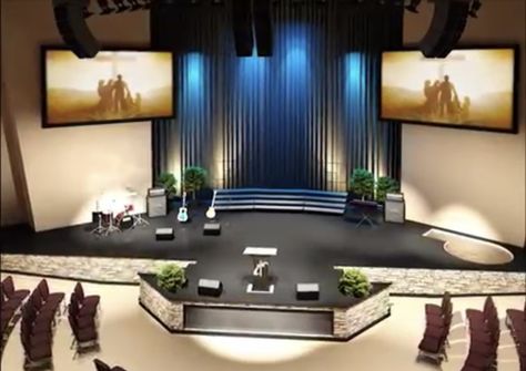 Worship Center Design Ideas, Pulpit Design Church Stage, Church Alters Design, Sanctuary Decor Church Stage Design, Auditorium Decoration Ideas, Church Decorations Sanctuary, Church Interior Design Sanctuary, Church Sanctuary Decor Interiors, Modern Church Stage Design