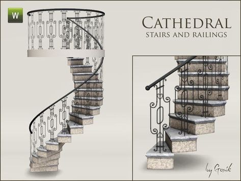 Gosik's Cathedral spiral stairs and railings Sims 4 Spiral Stairs Cc Functional, Sims 4 Archways Cc, Sims 4 Cc Stairs Patreon, The Sims 4 Stairs Cc, Sims 4 Pillar Cc, Sims 4 Cc Archway, Sims 4 Cc Stairs Functional, Sims Stairs, Ts4 Cc Decor