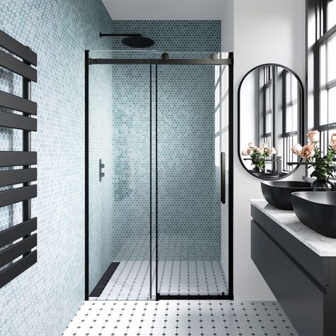 Shower room ideas - 29 ways to refresh your bathroom Attic Shower, Luxury Ensuite, Shower Cubicle, Small Bathroom Layout, Small Bathroom With Shower, Bathroom Layouts, Small Showers, Quadrant Shower Enclosures, Sliding Shower Door