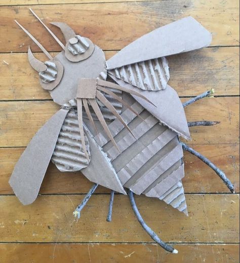 Category: Cardboard Insects! - Mrs. Castellano's Cardboard Insects, Cardboard Bugs, Bugs Craft, Cardboard Art Projects, Cardboard Art Sculpture, Insect Crafts, Middle School Art Projects, Cardboard Sculpture, Viborg