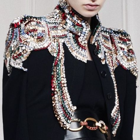 Alexander McQueen #embellishment #embroidery #black #sequins #beading #jewels #rhinestones #textiles #texture #detail #designer #London #fashion #fashionista Mcqueen Couture, Alexander Mcqueen Resort, French Boy, Ellie Saab, Alexander Mcqueen Fashion, 파티 드레스, Fashion Details, Couture Fashion, The Fashion