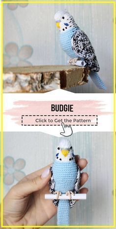 Budgie Crochet, Bird Amigurumi, Crochet Parrot, Pikachu Crochet, Crochet Bird, Crochet Bird Patterns, Crochet Birds, Crochet Animals Free Patterns, Crochet Amigurumi Free Patterns